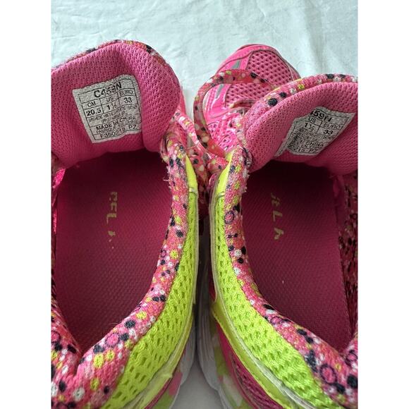 Asics Gel Kayano 21 C459N 3591 Pink Yellow Sz 1.5 Shoes Girls Kid Youth - Picture 14 of 15